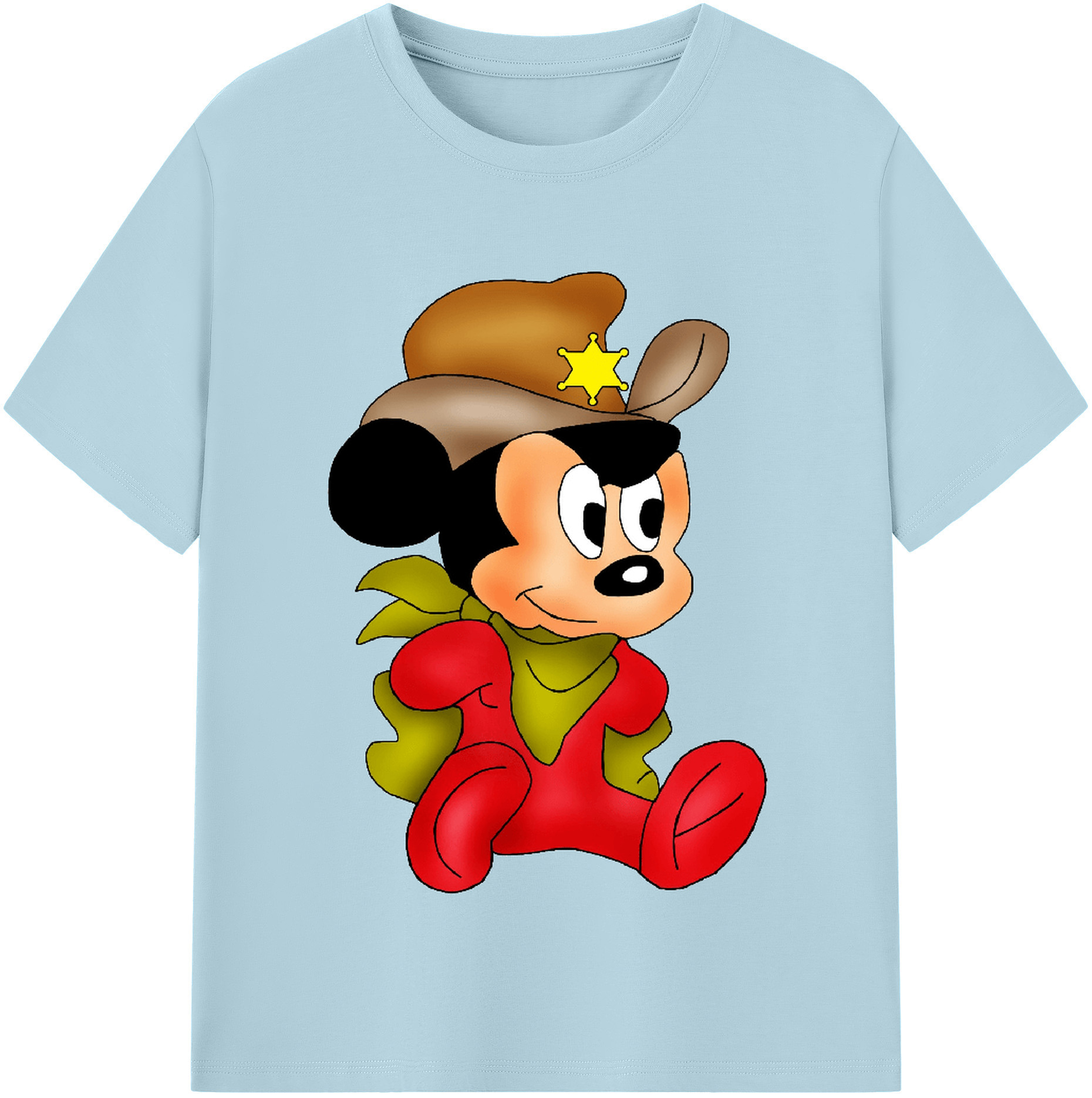 （画像用） ミッキーマウス Mickey Mouse 綿100％半袖Tシャツ（フロントプリント）